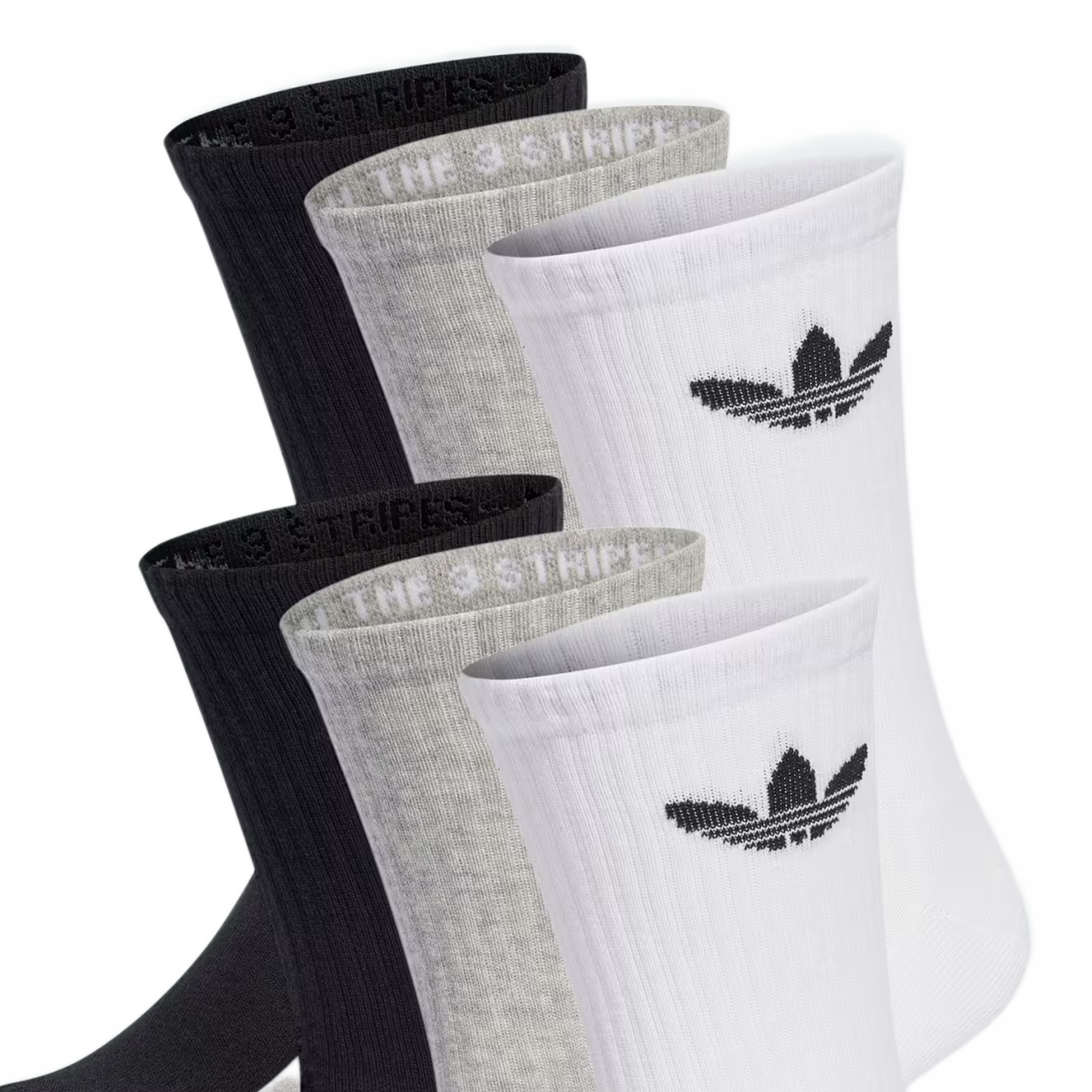 Adidas Training Crew Sock 6-Pack Black/White/Mgreyh IJ5620