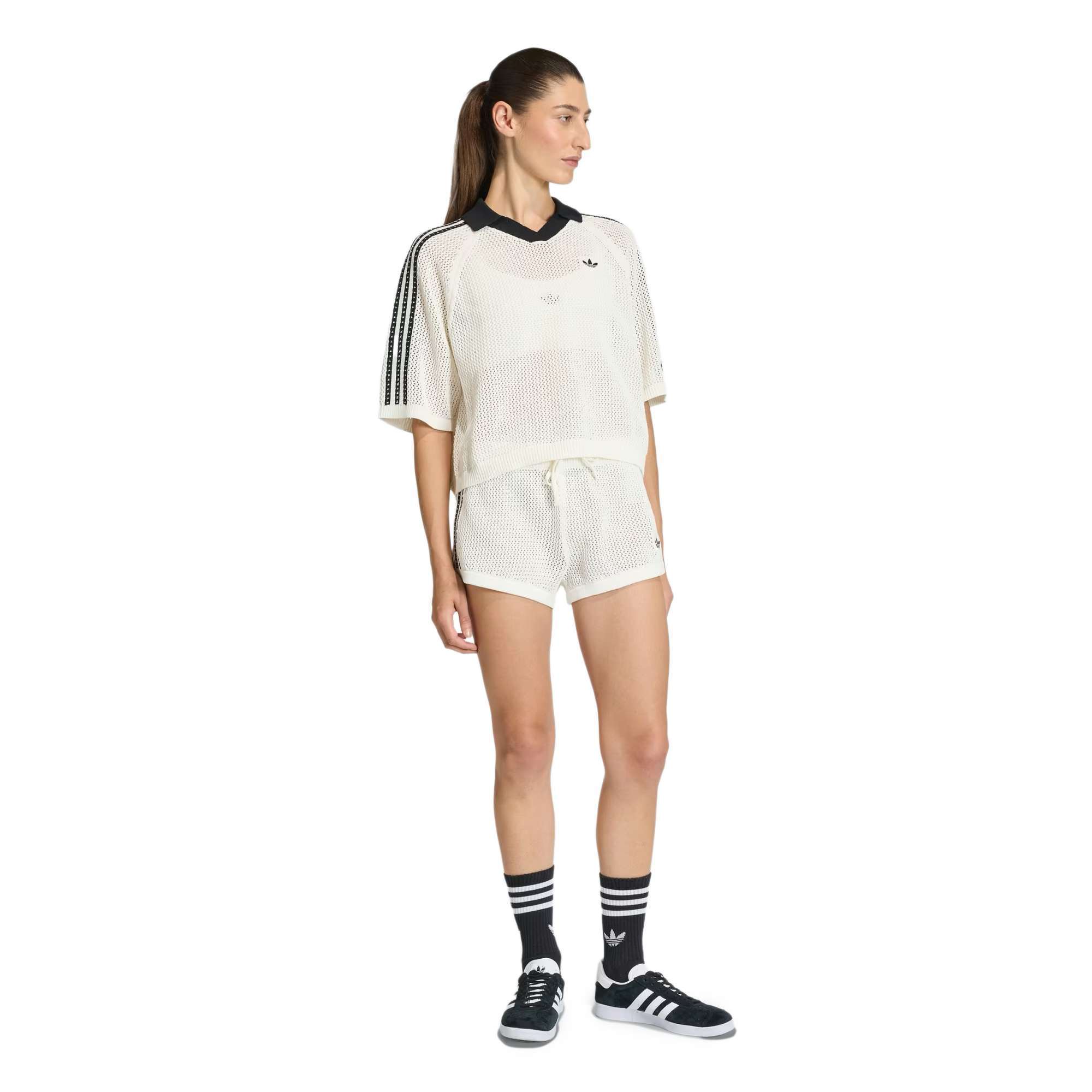 Adidas Women's Crochet Shorts Owhite KC6477