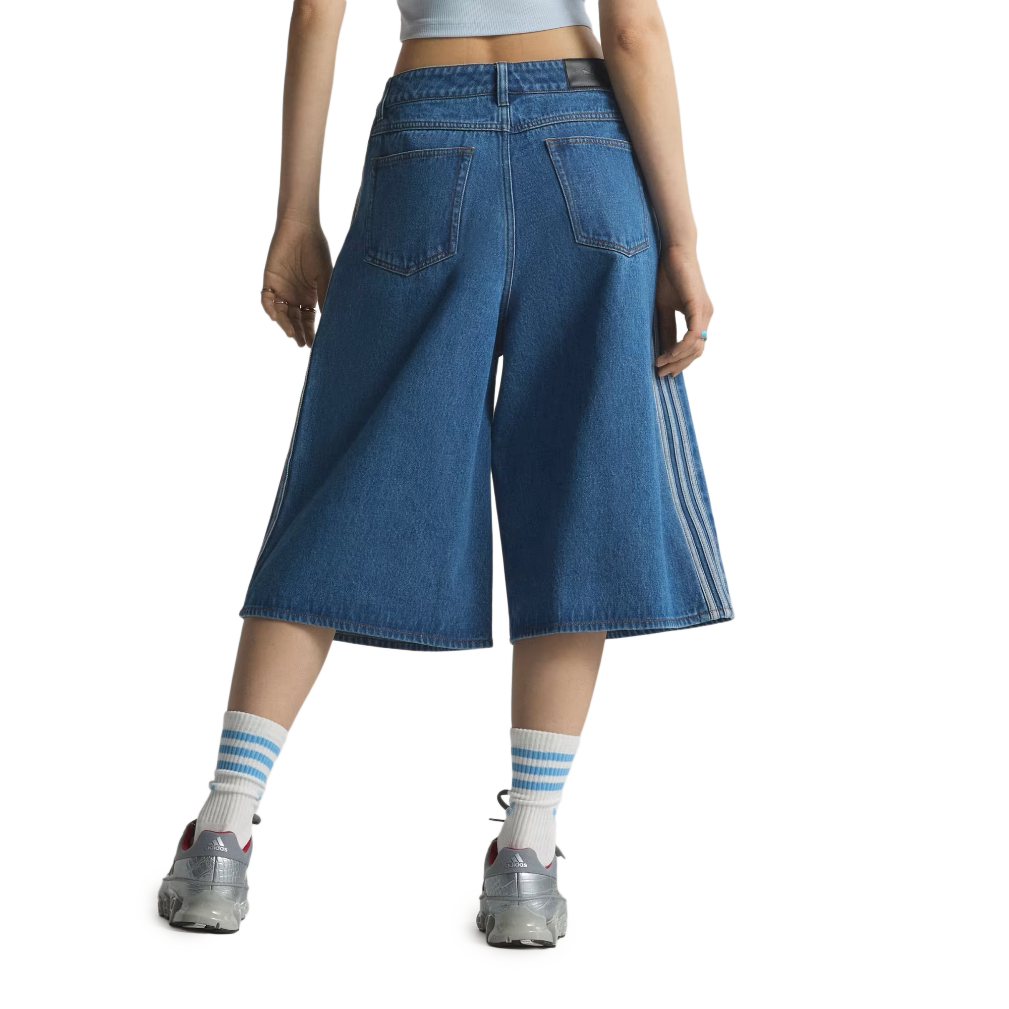 Adidas Women's Firebird Jort Denim Medvin KD2915