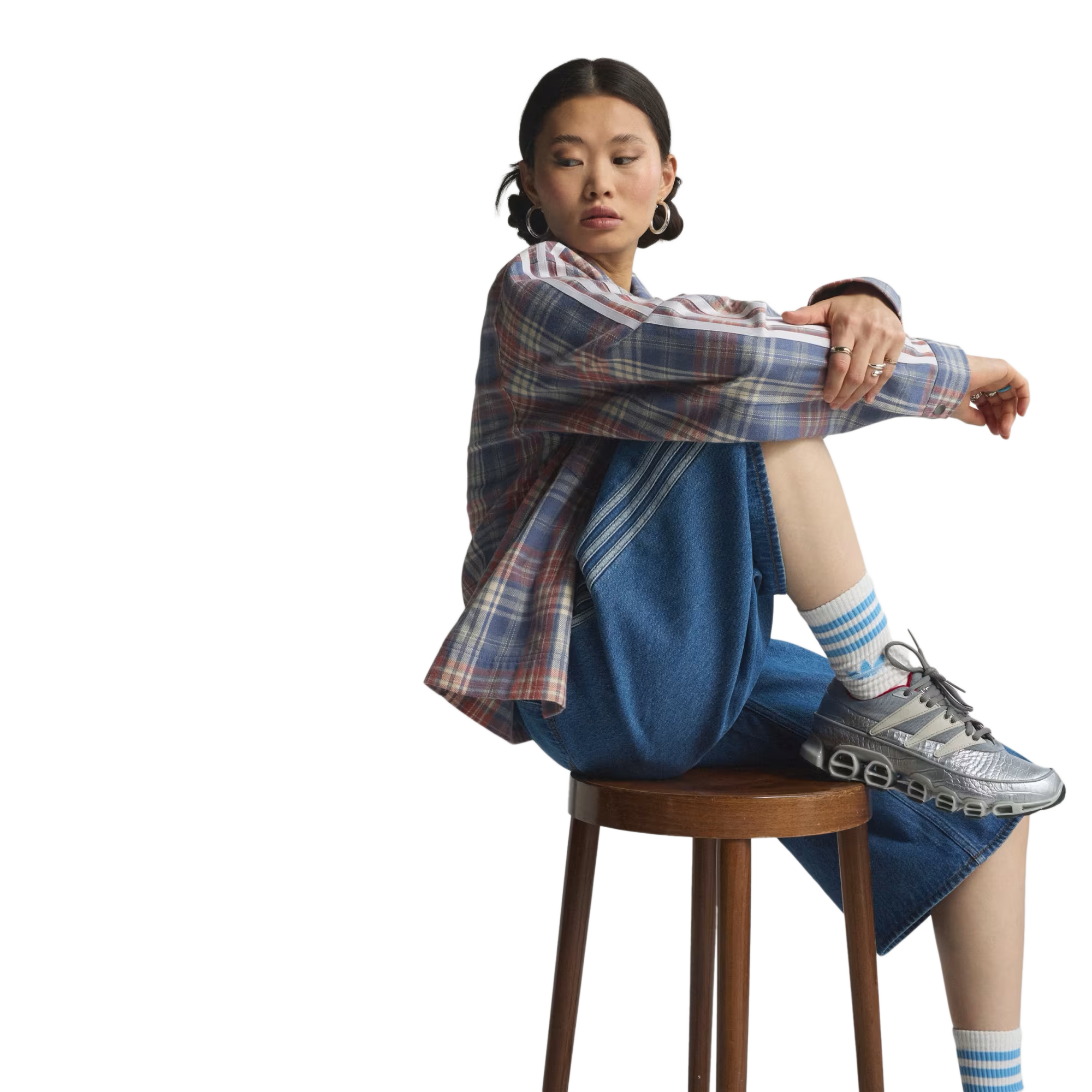 Adidas Women's Firebird Jort Denim Medvin KD2915