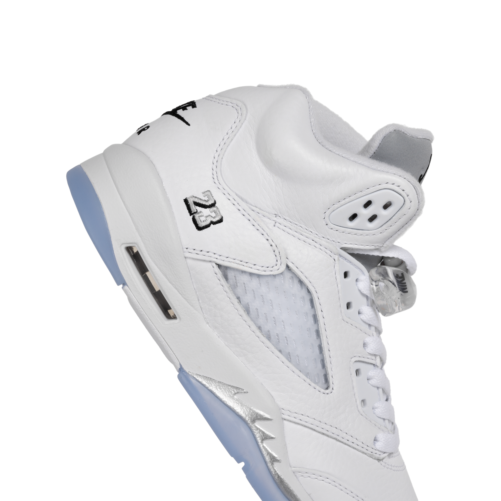 Nike Air Jordan 5 Retro "White Metallic" (GS) White/Black/Metallic Silver HQ7980-103