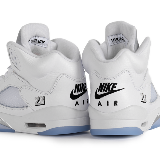 Nike Air Jordan 5 Retro "White Metallic" (GS) White/Black/Metallic Silver HQ7980-103
