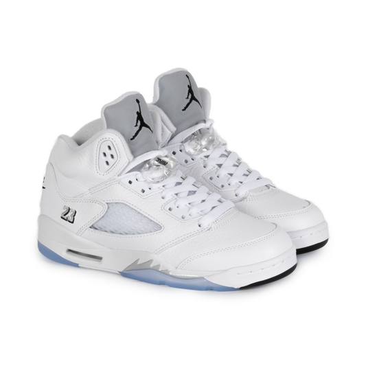 Nike Air Jordan 5 Retro "White Metallic" (GS) White/Black/Metallic Silver HQ7980-103