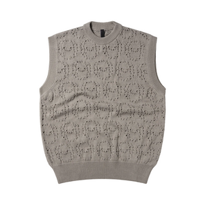 No Problemo Alien-O Lace Cotton Vest Grey NP40007.03