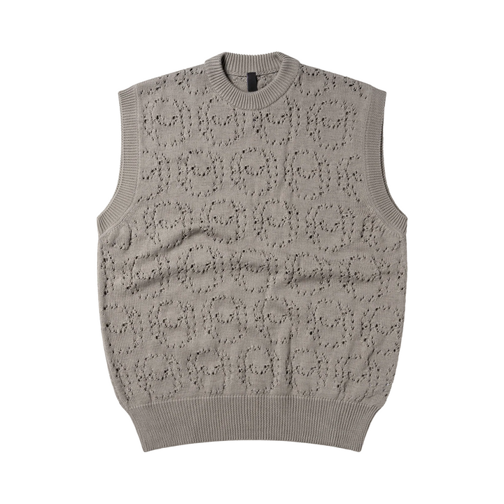 No Problemo Alien-O Lace Cotton Vest Grey NP40007.03