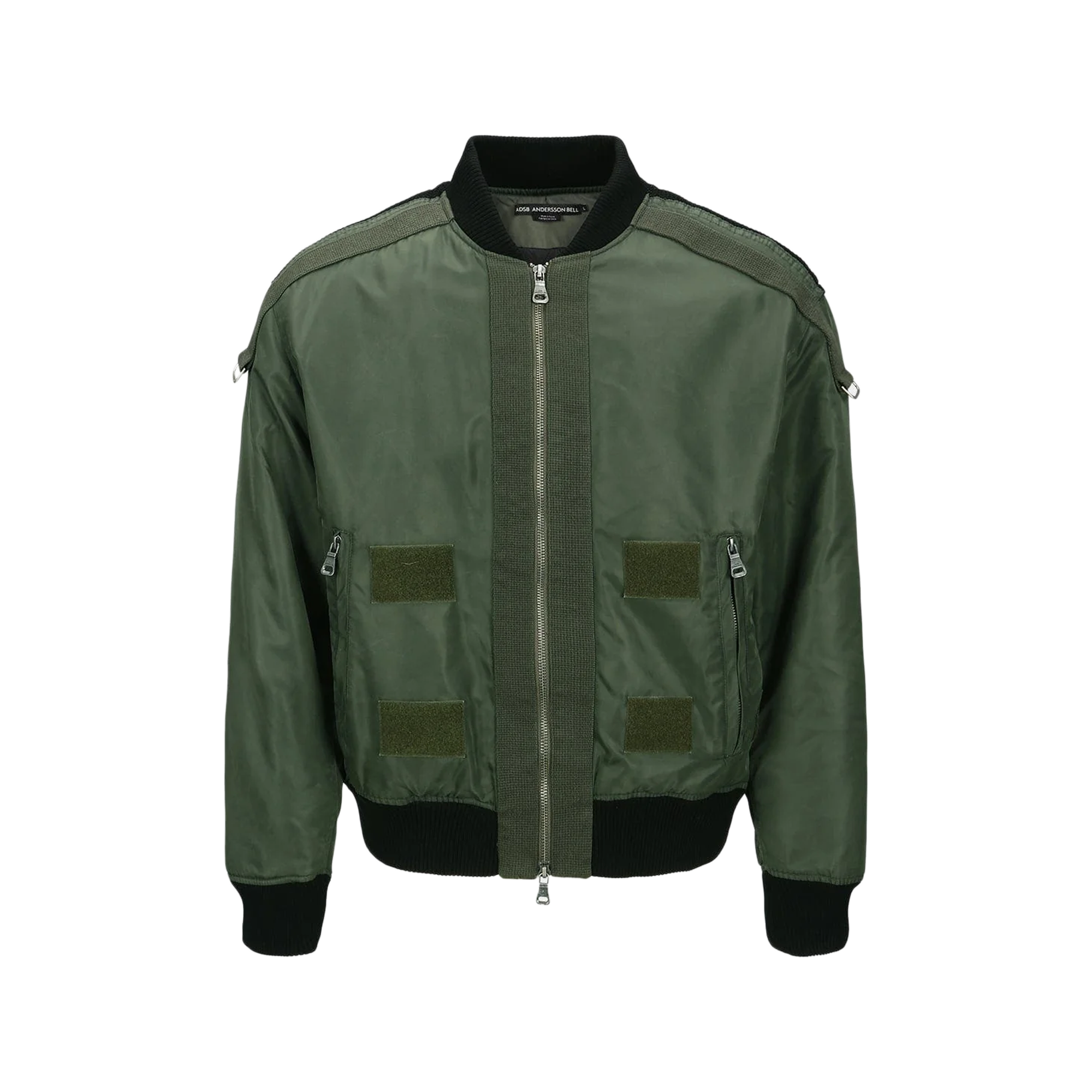 Andersson Bell Flight Layered Washed Bomber Jacket Khaki