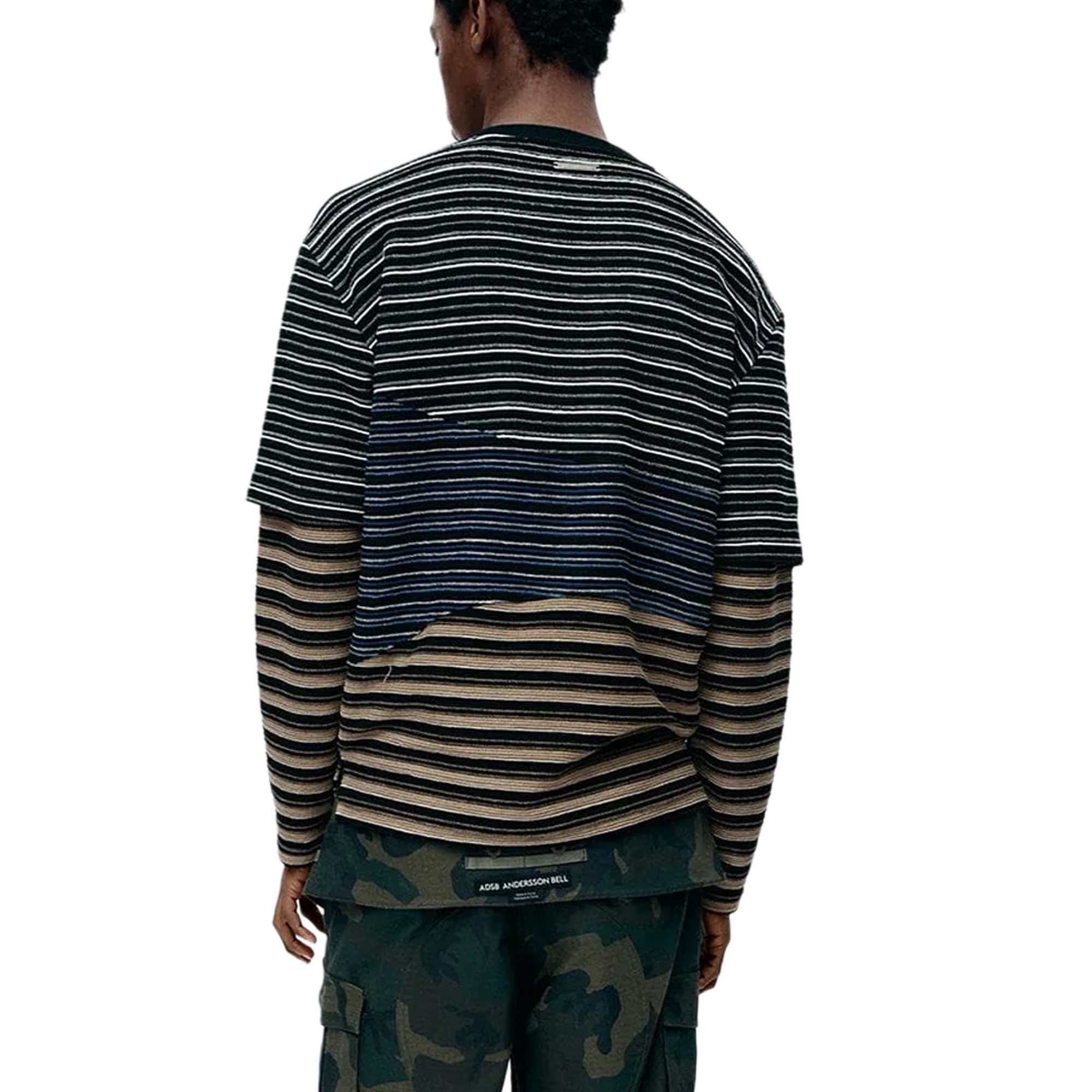 Andersson Bell Stripe Layered Sweatshirts Multi