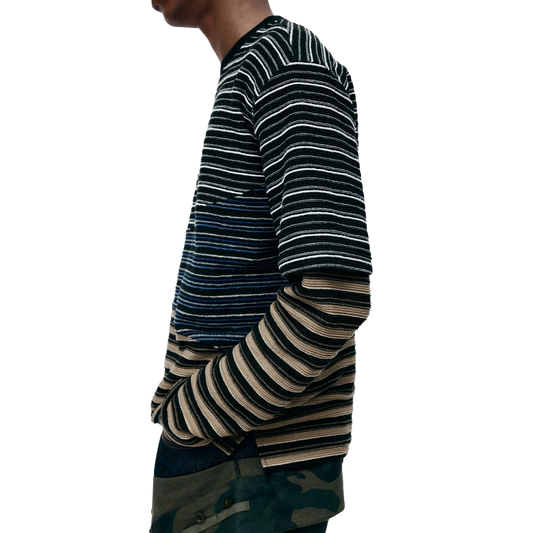 Andersson Bell Stripe Layered Sweatshirts Multi