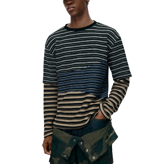 Andersson Bell Stripe Layered Sweatshirts Multi