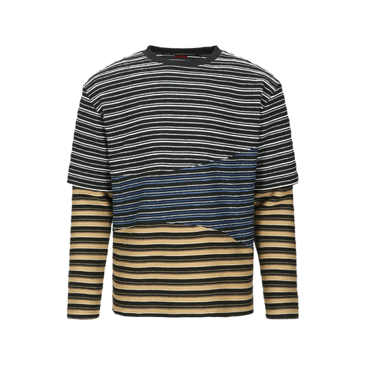 Andersson Bell Stripe Layered Sweatshirts Multi