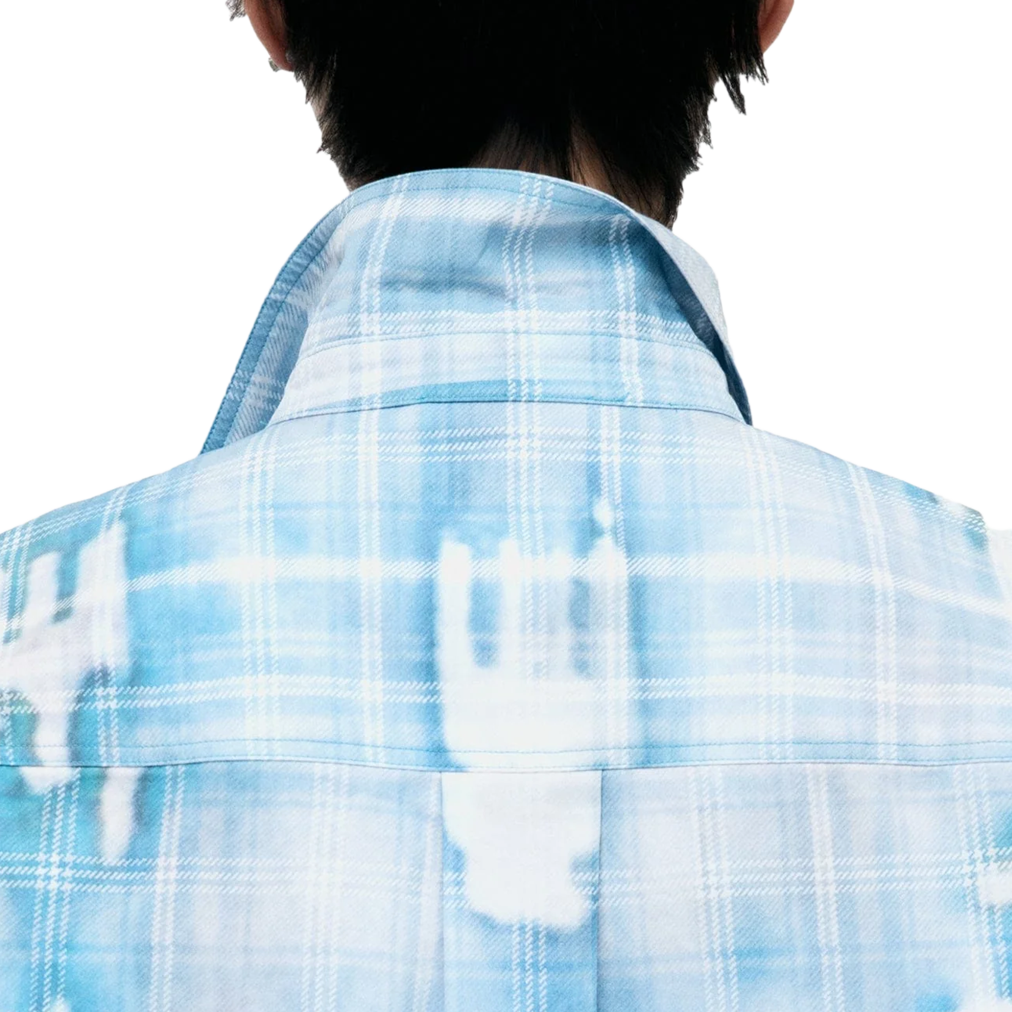 Andersson Bell Trompe L'Oeil Printed Check Shirts Blue
