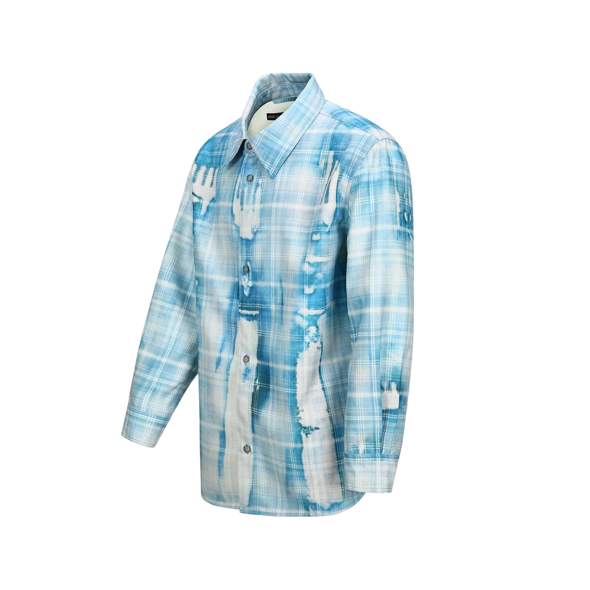 Andersson Bell Trompe L'Oeil Printed Check Shirts Blue