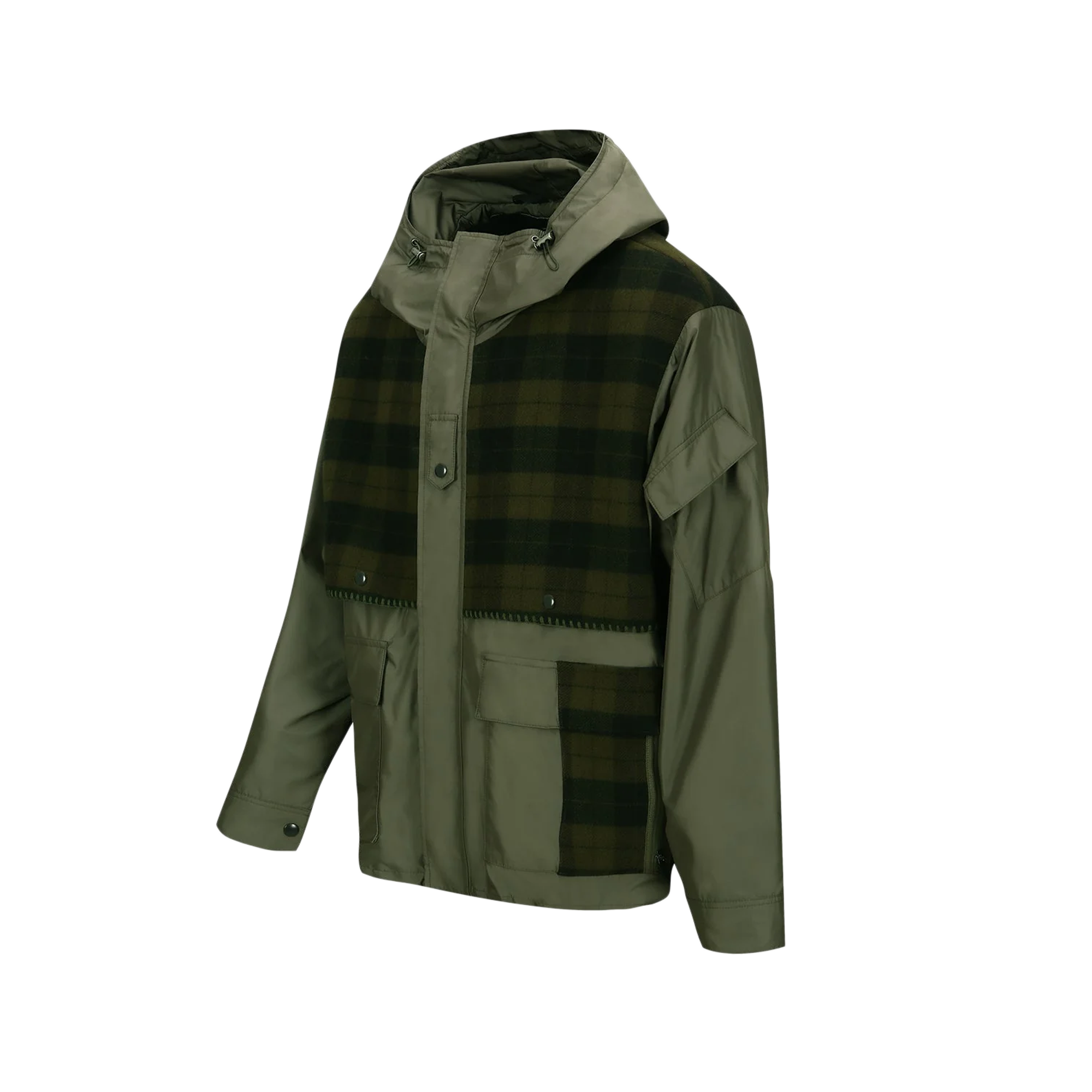 Andersson Bell Unisex Check Layered Jumper Khaki