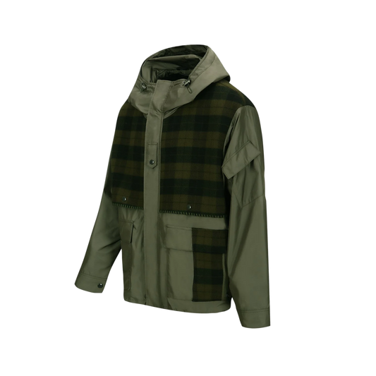 Andersson Bell Unisex Check Layered Jumper Khaki