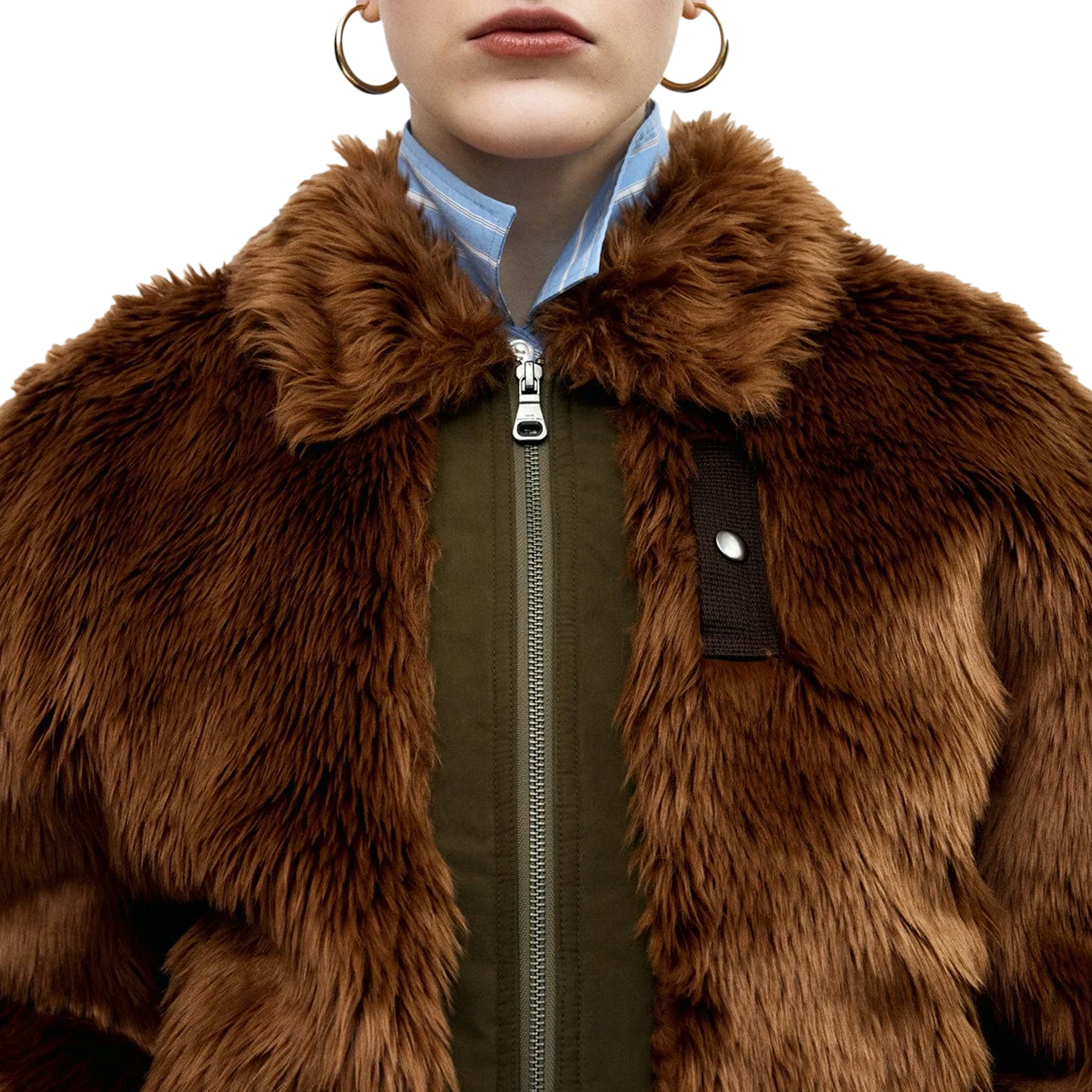 Andersson Bell Unisex Flight Fur Bomber Jacket Brown