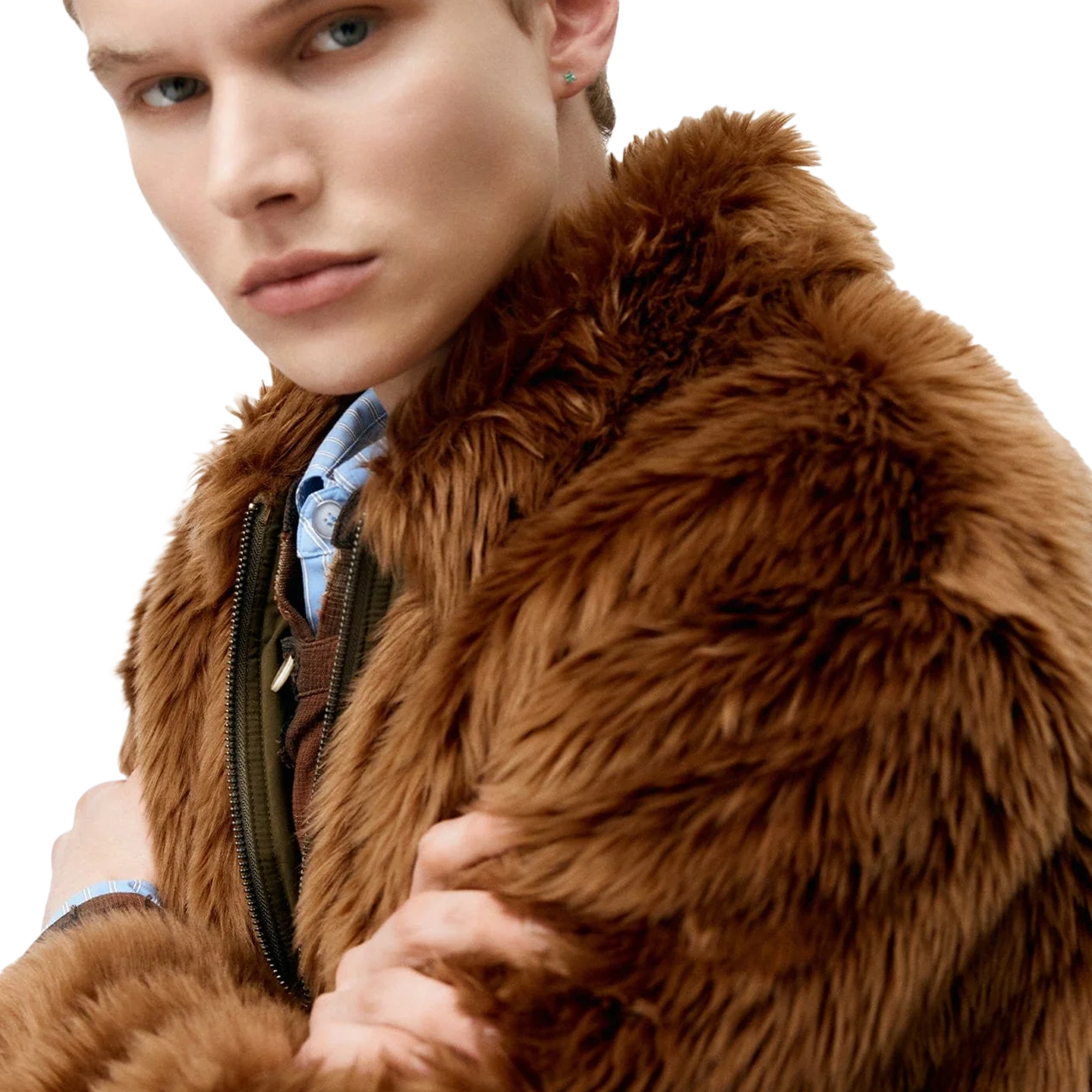 Andersson Bell Unisex Flight Fur Bomber Jacket Brown