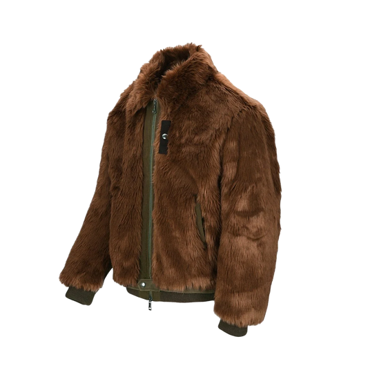 Andersson Bell Unisex Flight Fur Bomber Jacket Brown