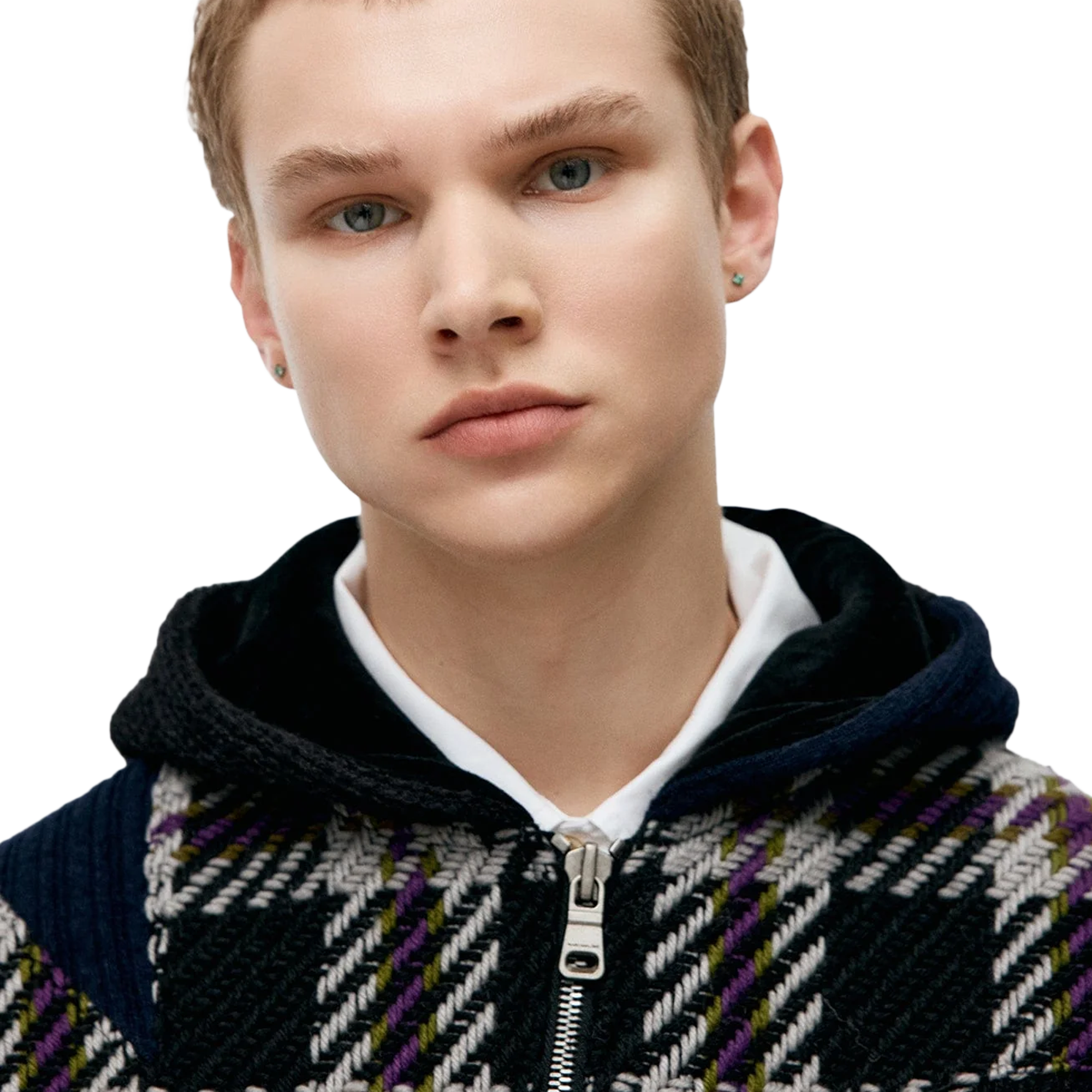 Andersson Bell Unisex Patchwork Hood Zip-Up Multi