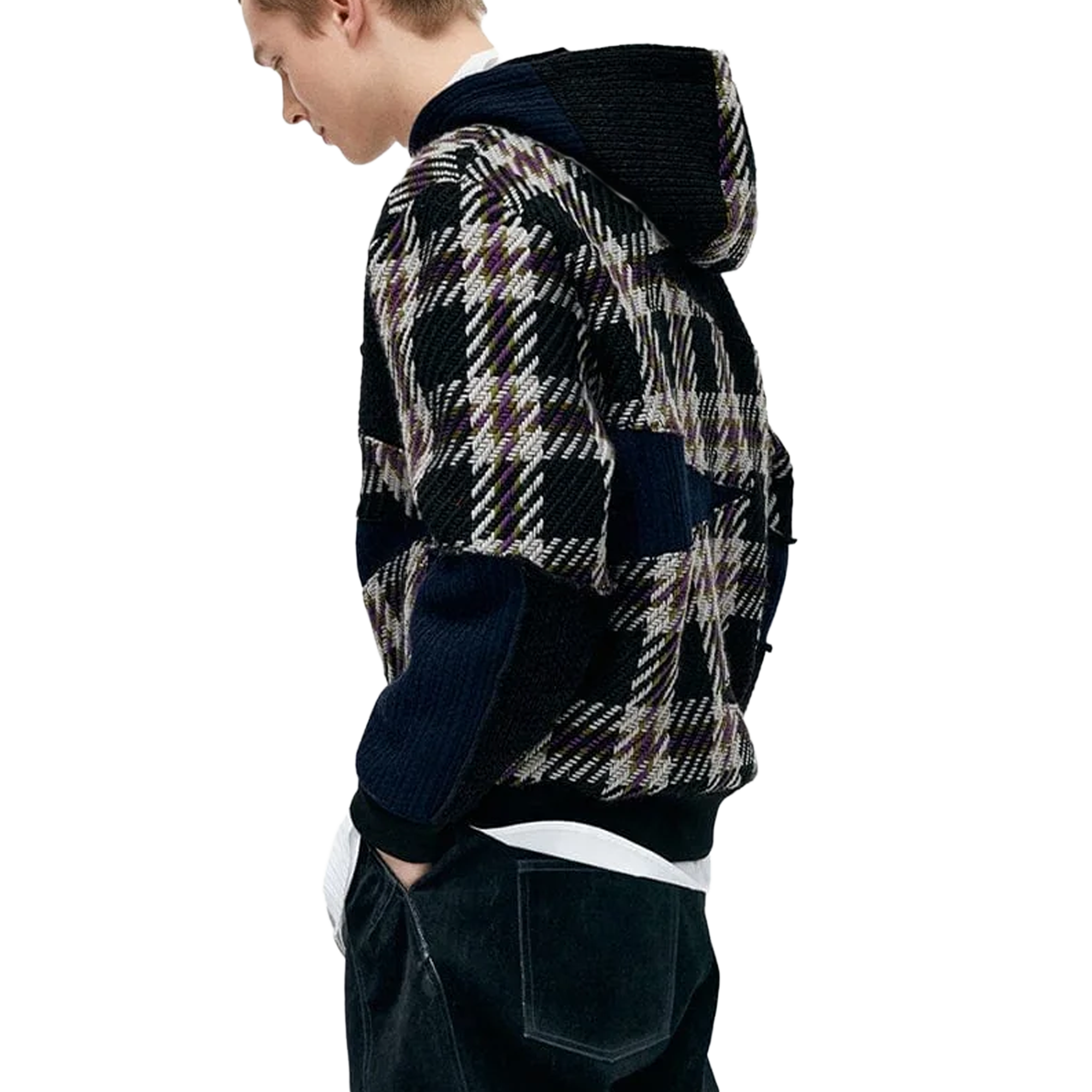 Andersson Bell Unisex Patchwork Hood Zip-Up Multi