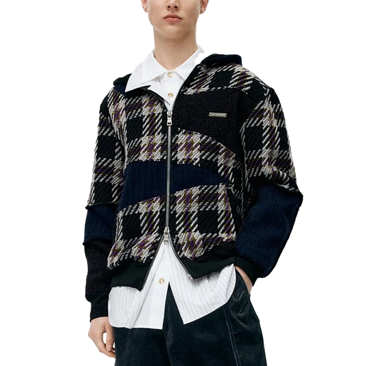 Andersson Bell Unisex Patchwork Hood Zip-Up Multi