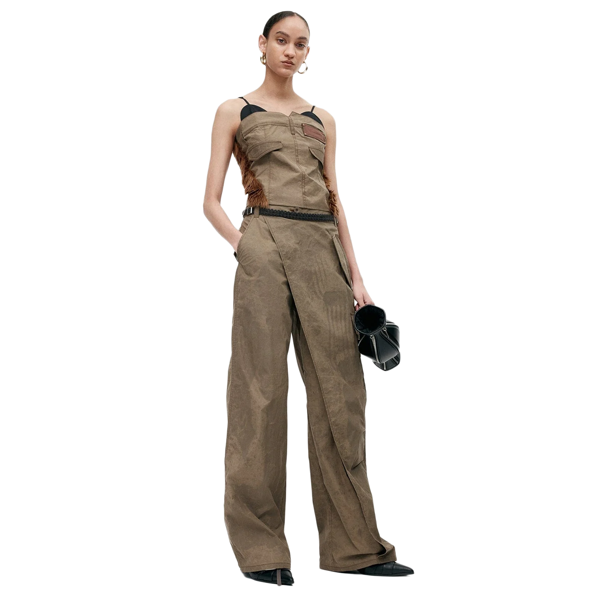 Andersson Bell Women's Cargo Wrap Pants Taupe