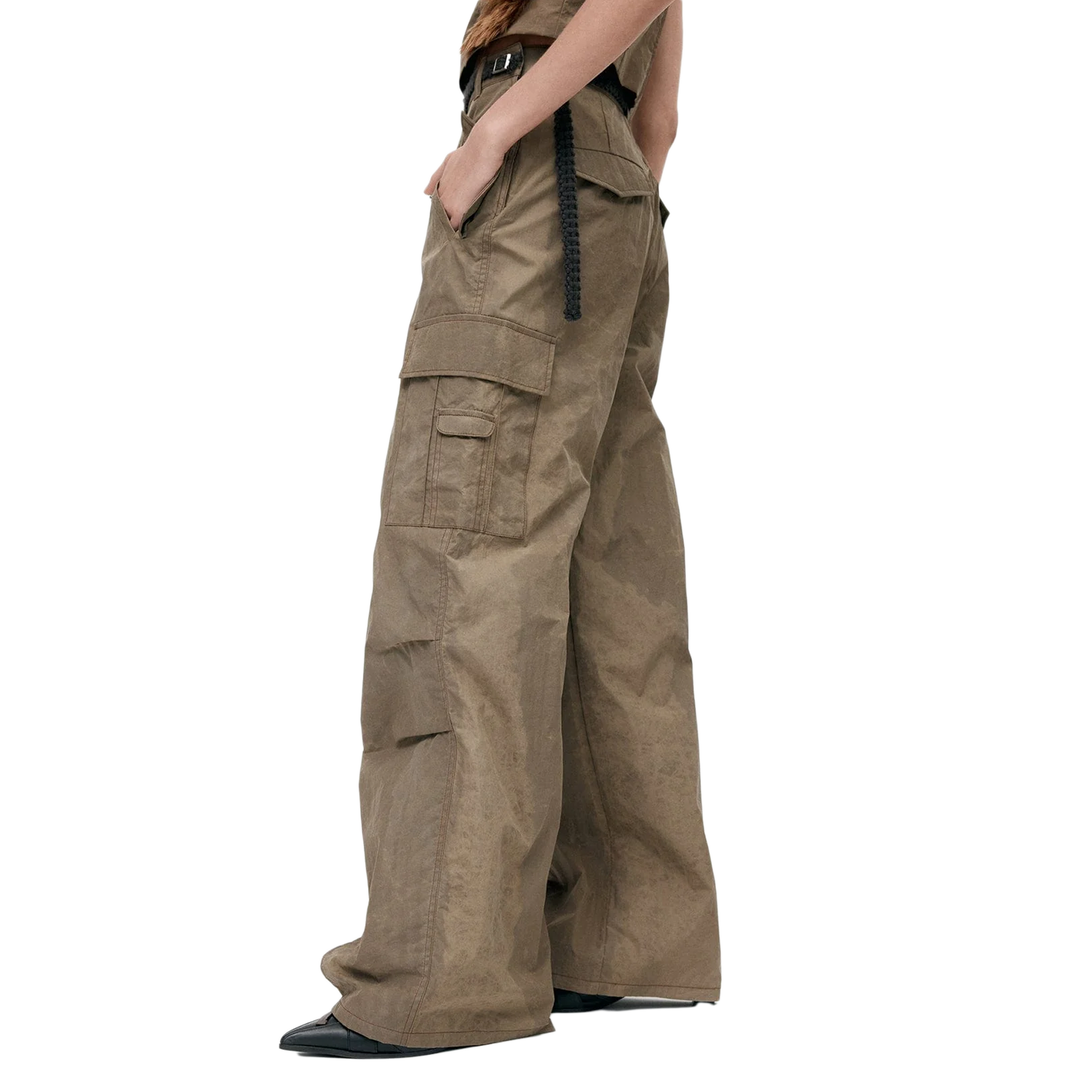 Andersson Bell Women's Cargo Wrap Pants Taupe
