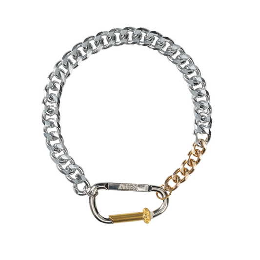 Aries Column Carabiner Silver Necklace Silver