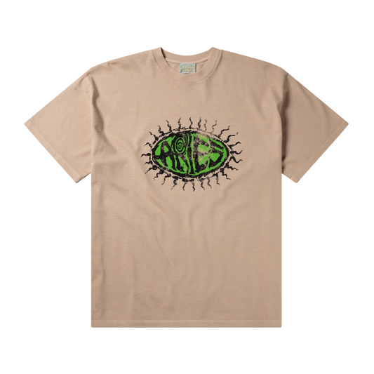 Aries Faded Grunge Short Sleeve T-Shirt Beige