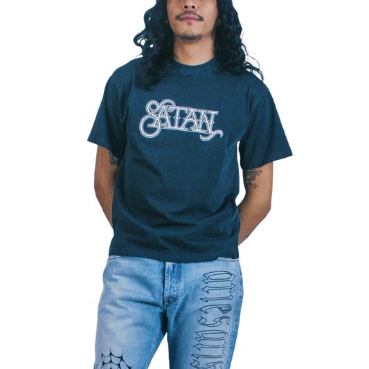 Aries Faded Satan Short Sleeve T-Shirt Black