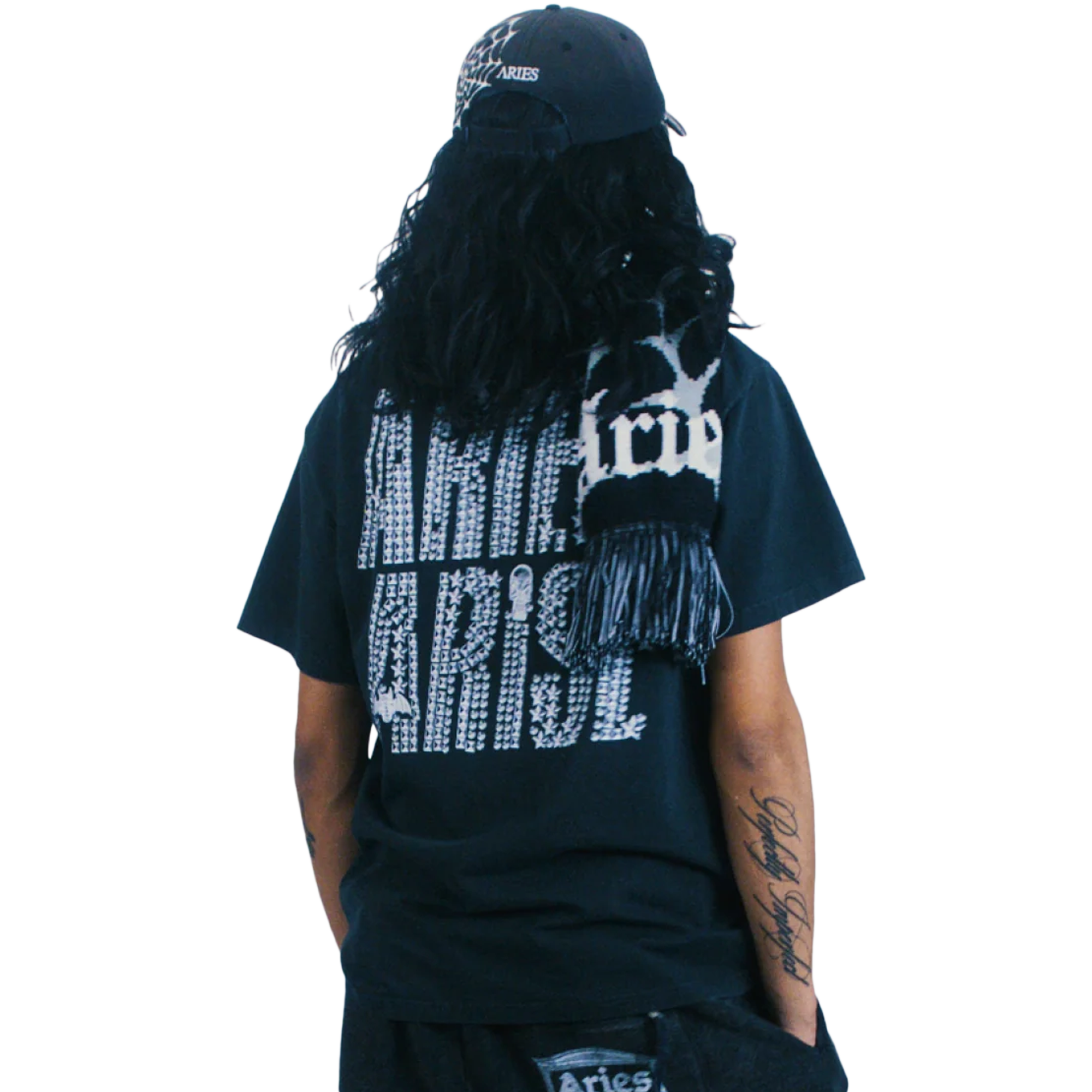 Aries Faded Studmeggedon Short Sleeve T-Shirt Black