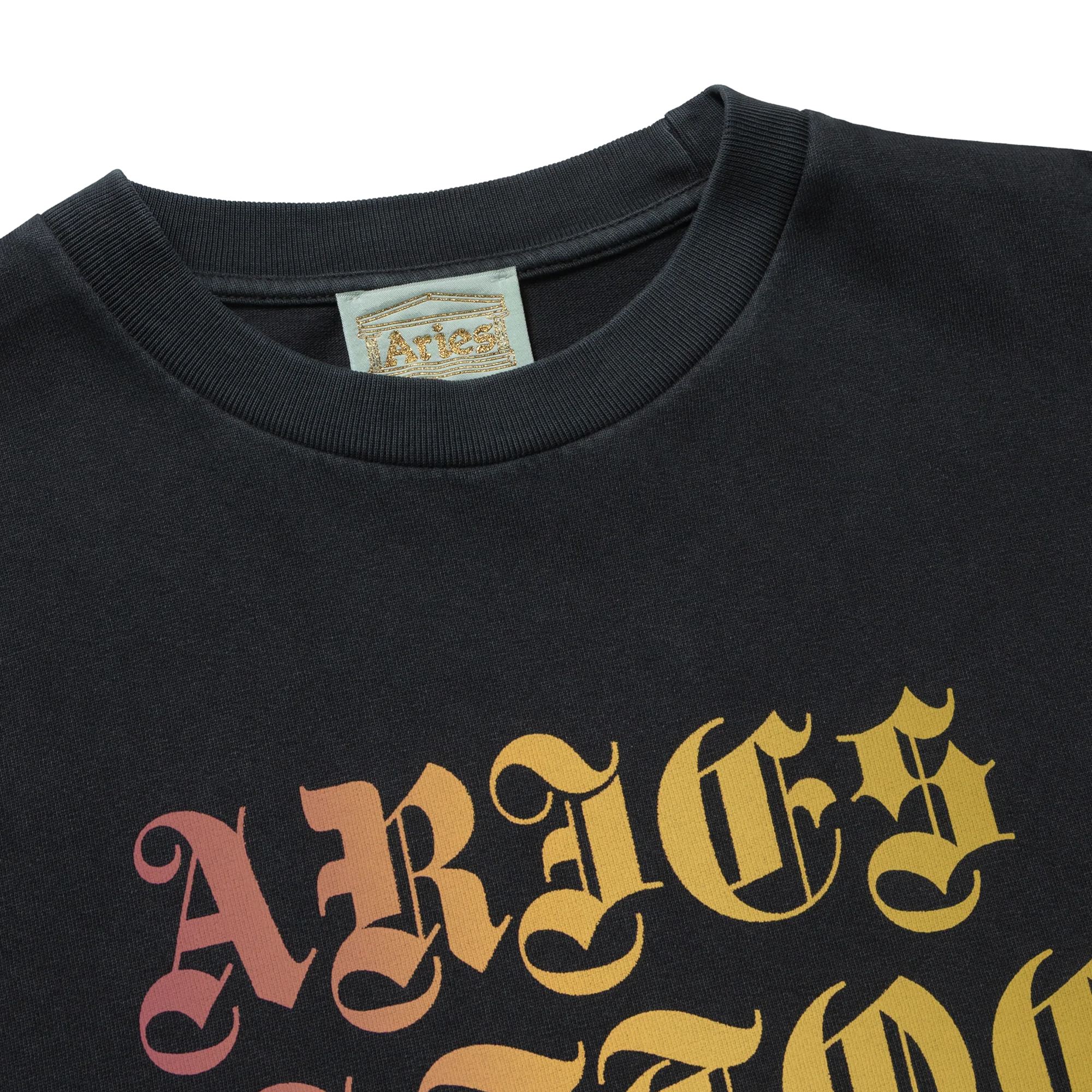 Aries Faded Tattoo Shop Short Sleeve T-Shirt Black