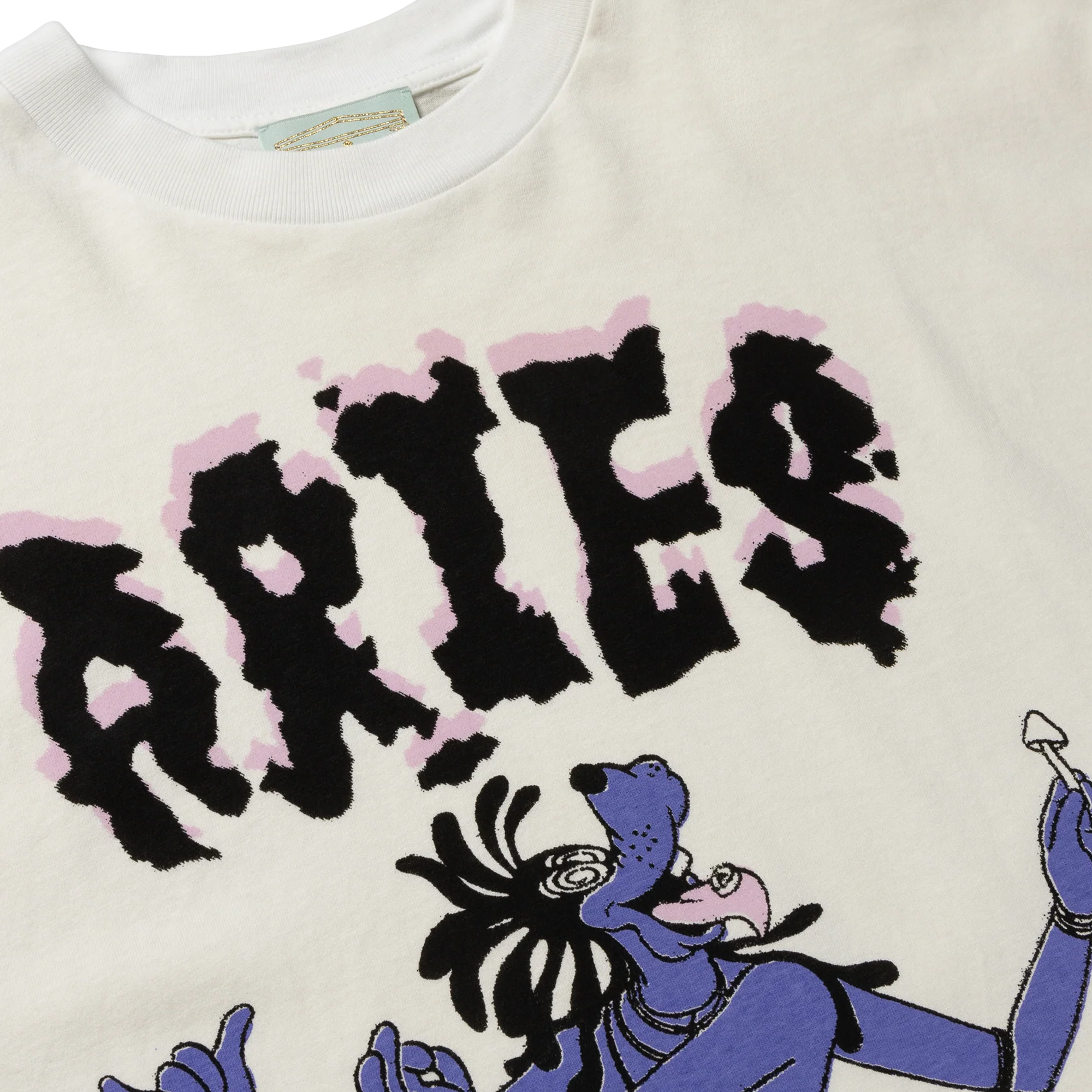 Aries Faded The Destroyer Short Sleeve T-Shirt Off White