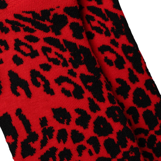Aries J'Adoro Aries Leopard Sock Red