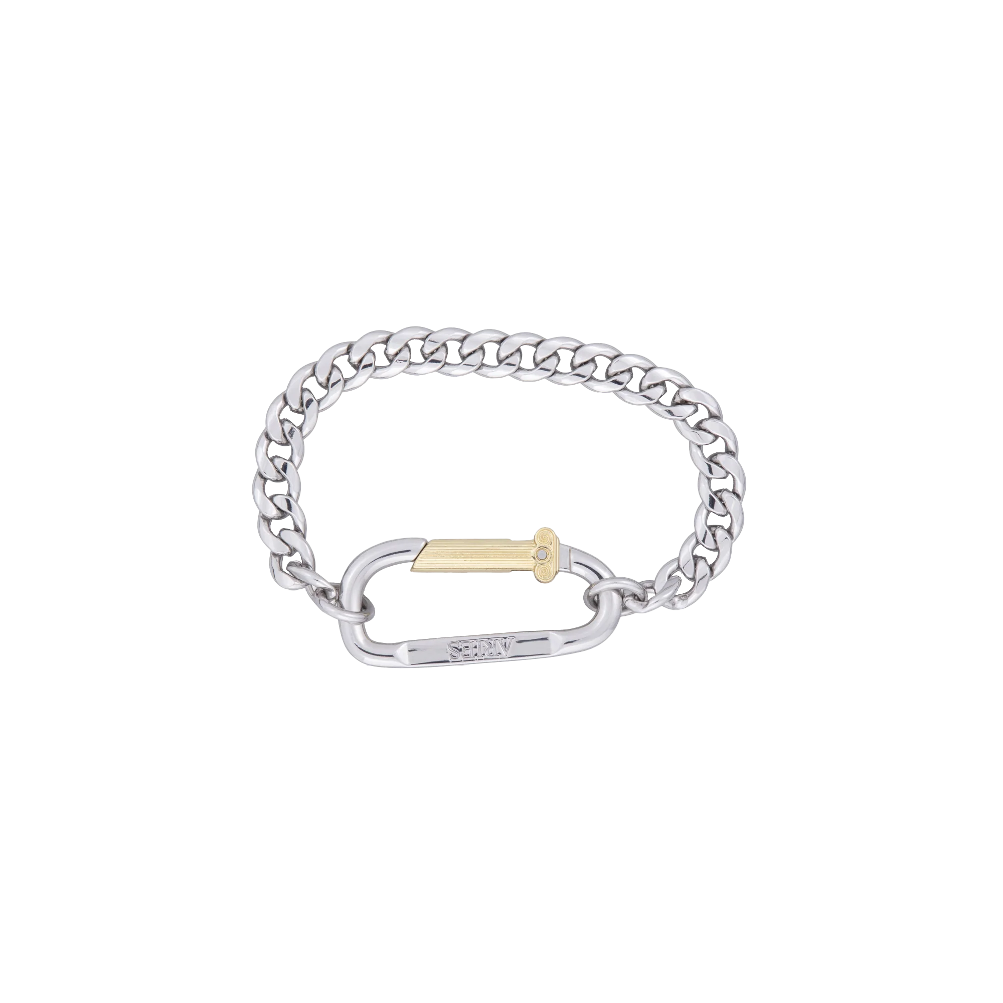 Aries Mini Carabiner Chain Bracelet Silver AR9026403