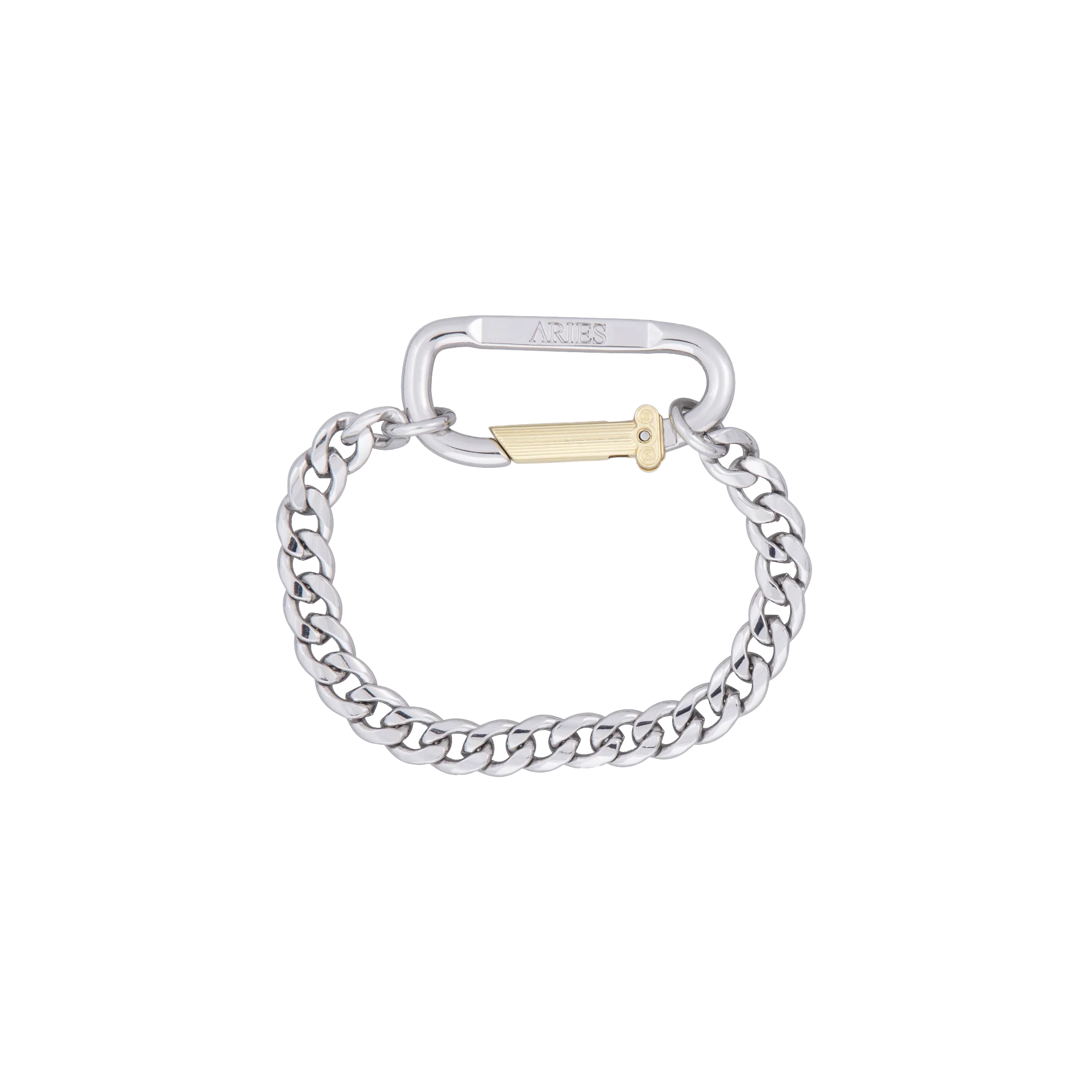 Aries Mini Carabiner Chain Bracelet Silver AR9026403