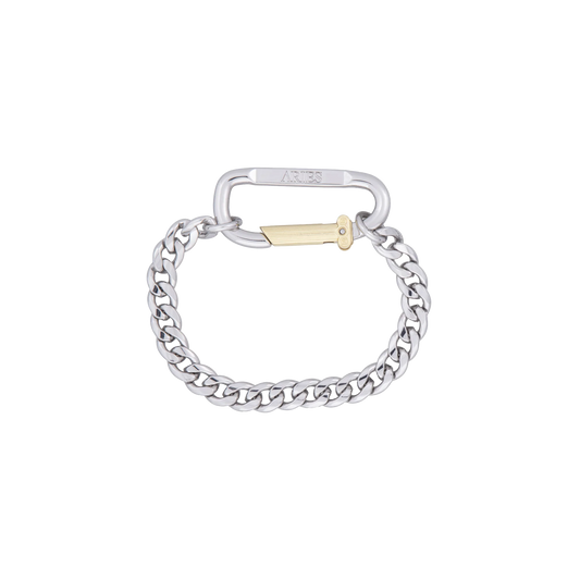 Aries Mini Carabiner Chain Bracelet Silver AR9026403