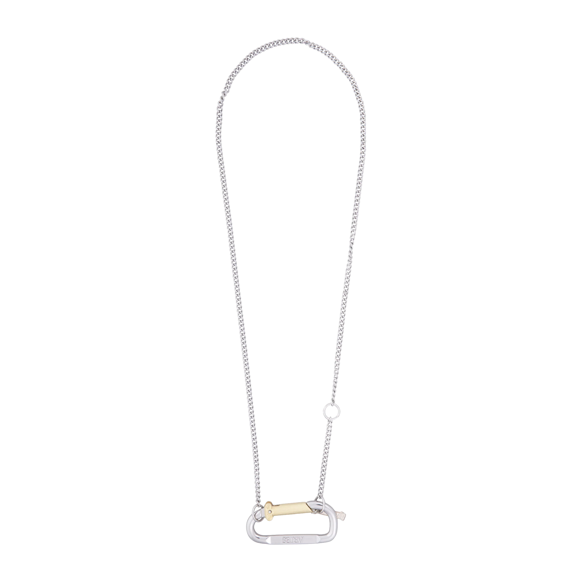 Aries Mini Carabiner Chain Necklace Silver