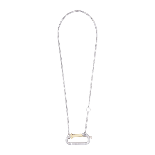 Aries Mini Carabiner Chain Necklace Silver