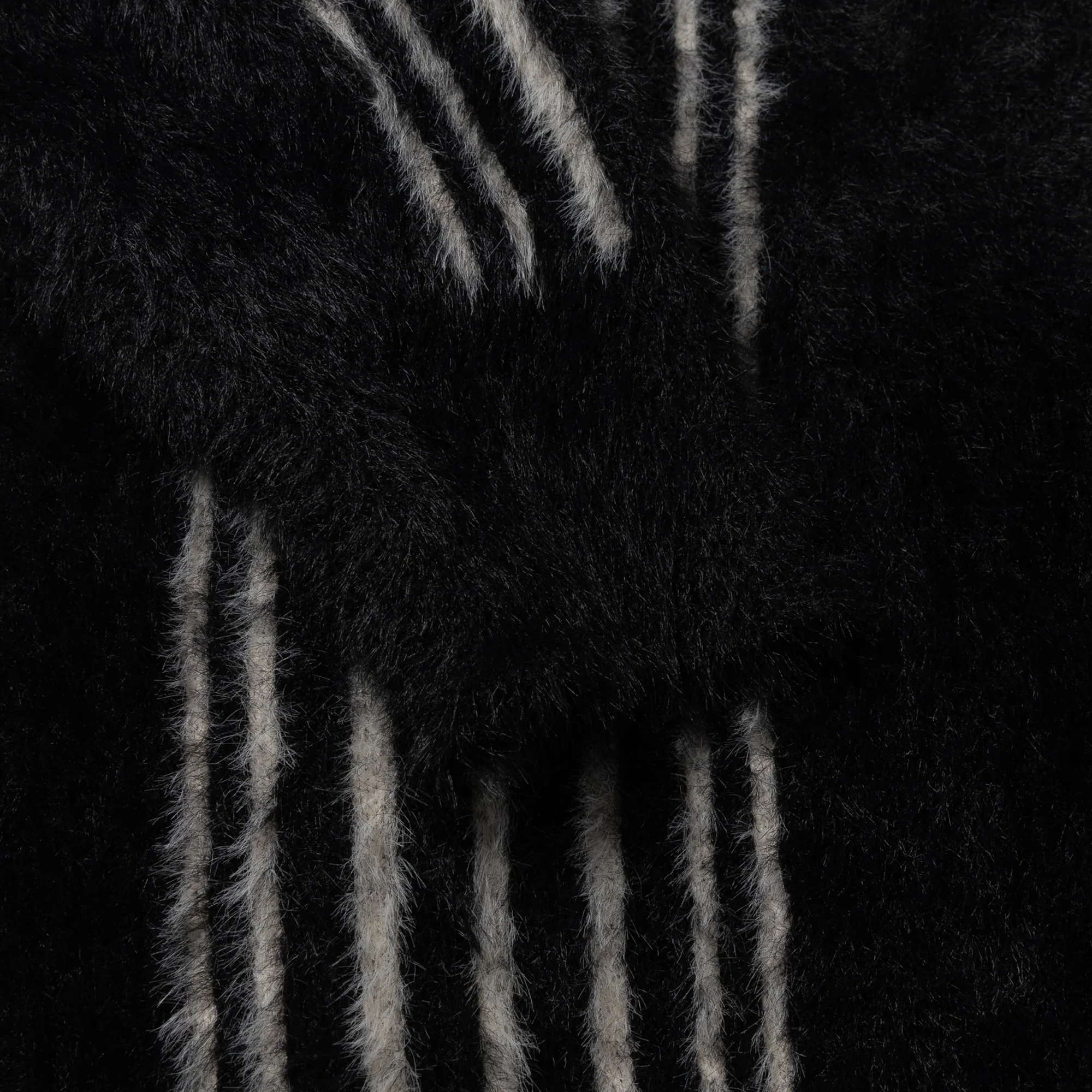 Aries Oversized Chenille Column Knit Cardigan Black