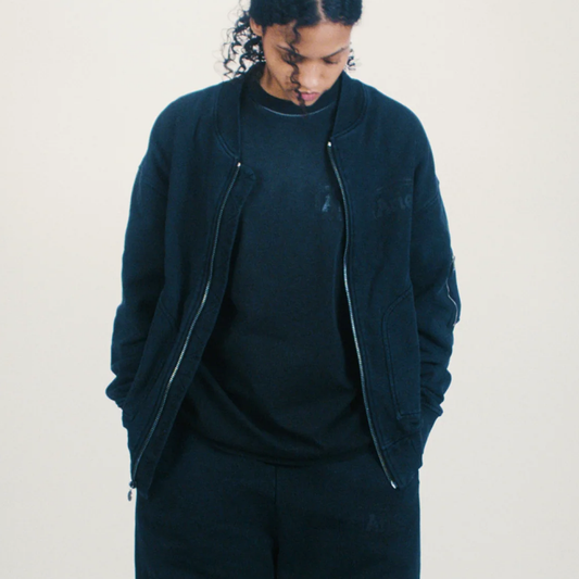 Aries Premium Faded Temple Bomber Black