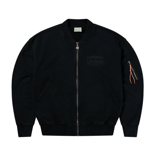 Aries Premium Faded Temple Bomber Black