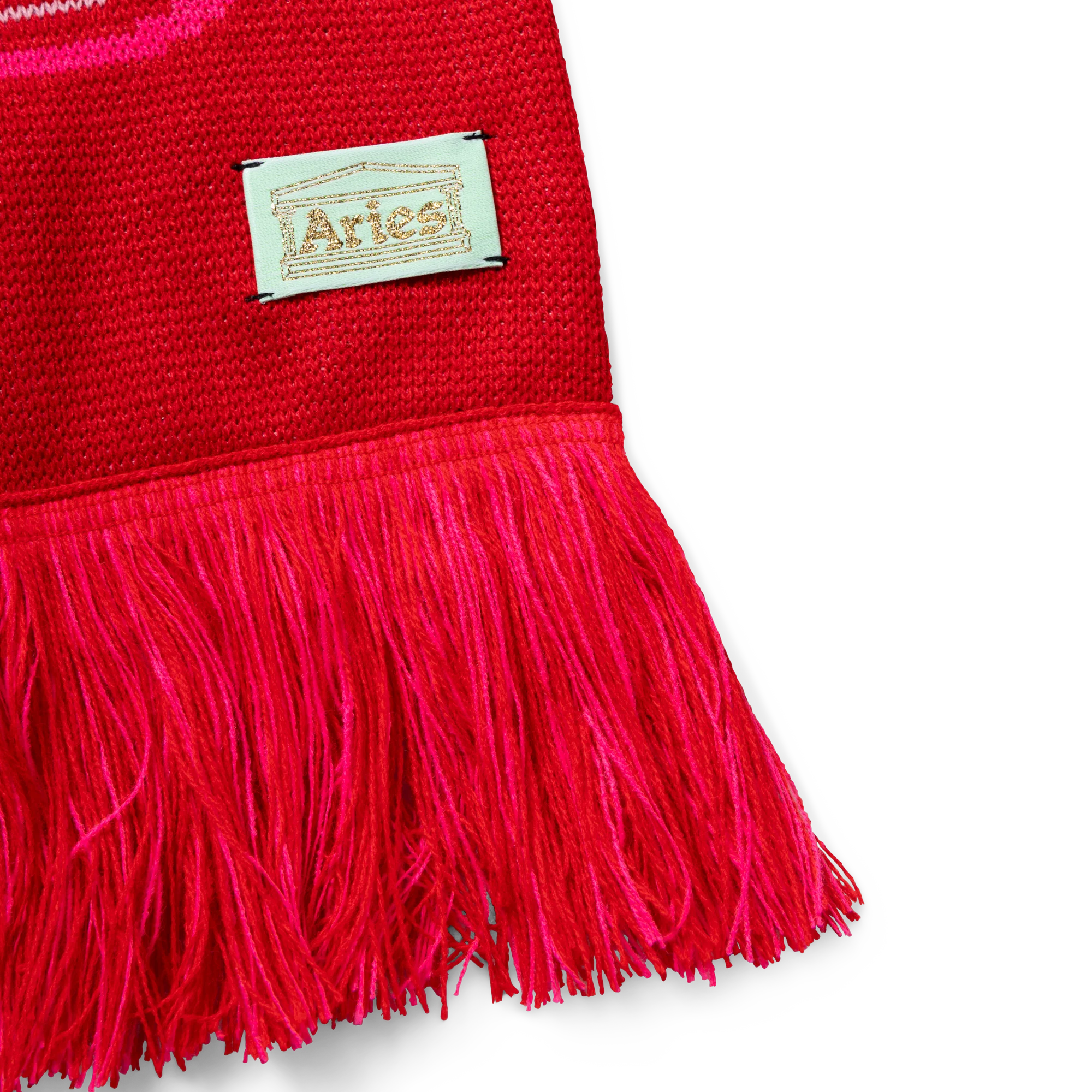 Aries Stripey Column Scarf Hot Pink