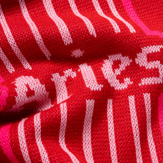 Aries Stripey Column Scarf Hot Pink