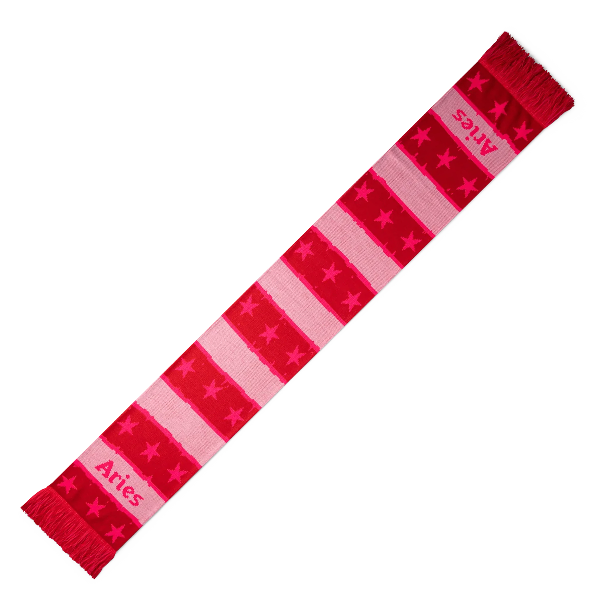 Aries Stripey Column Scarf Hot Pink