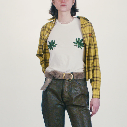 Aries T.H.C.T.I.T.S Cap Sleeve T-Shirt Off White