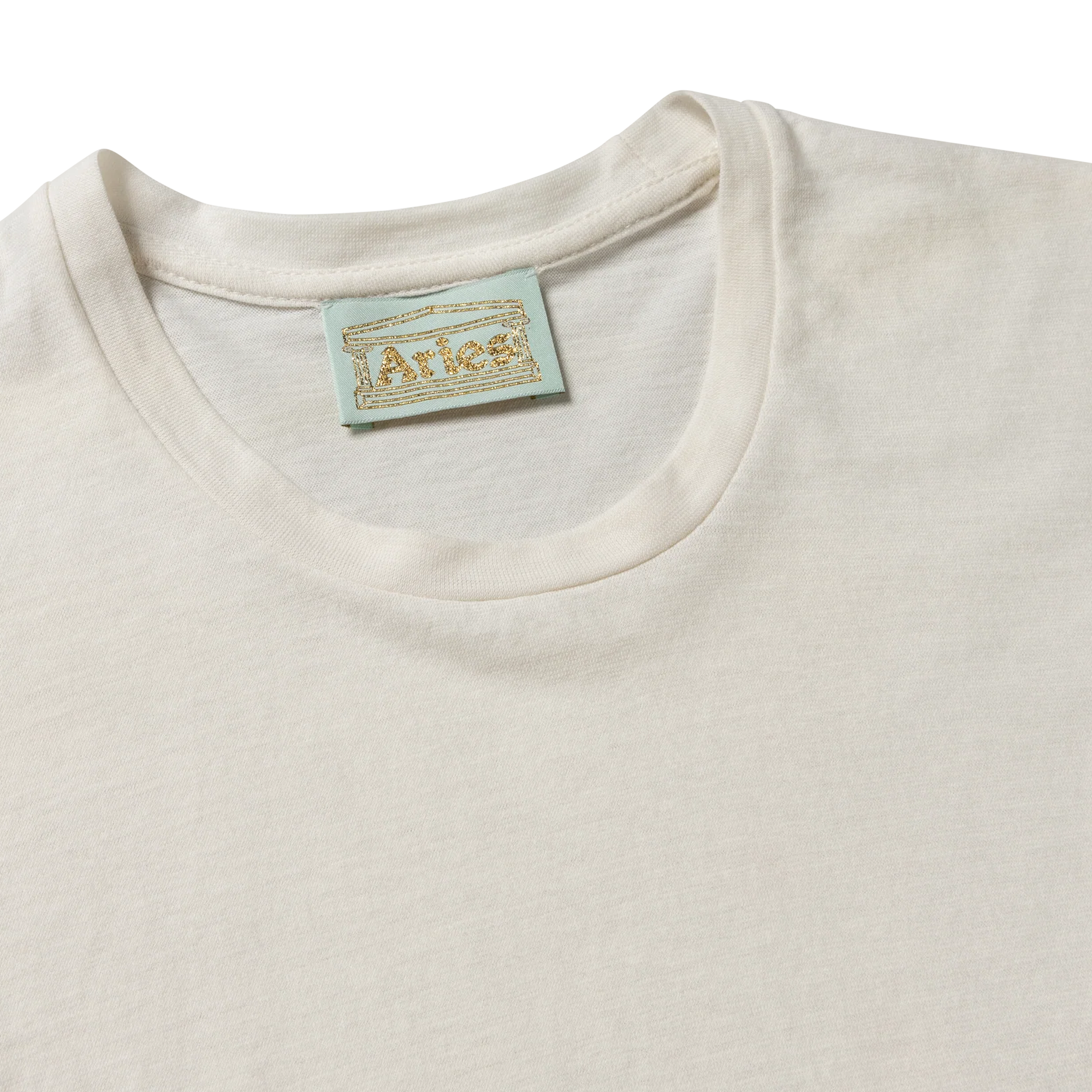 Aries T.H.C.T.I.T.S Cap Sleeve T-Shirt Off White