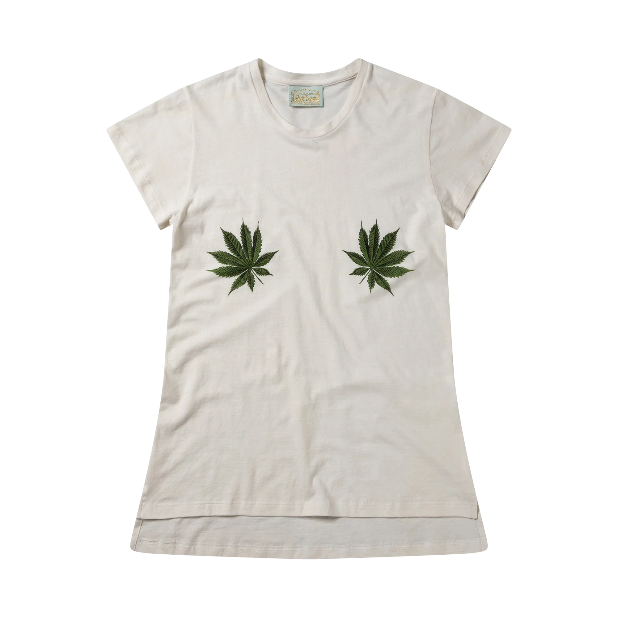 Aries T.H.C.T.I.T.S Cap Sleeve T-Shirt Off White