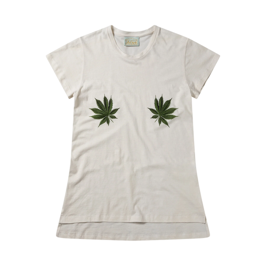 Aries T.H.C.T.I.T.S Cap Sleeve T-Shirt Off White