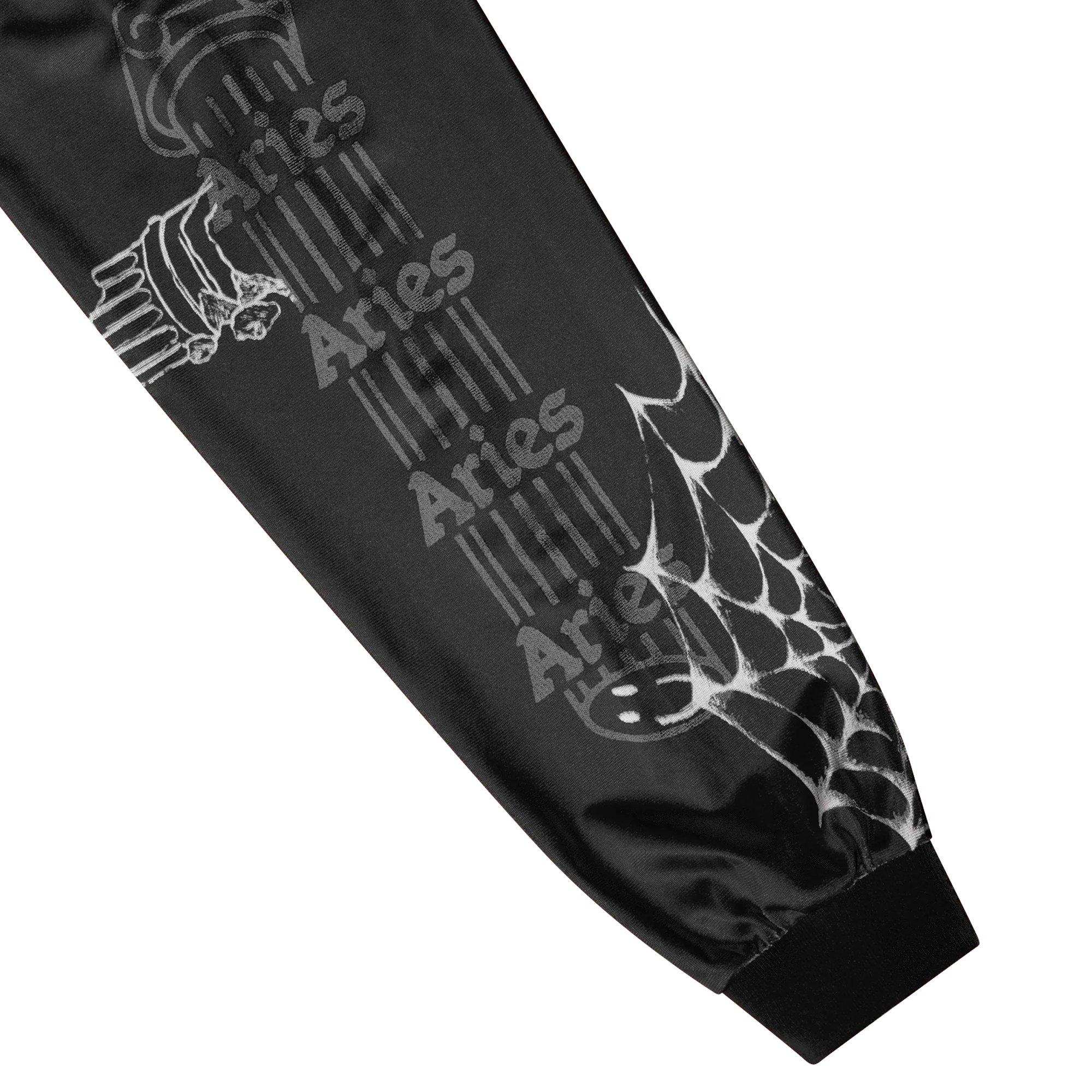 Aries The Rat Project Airtex Long Sleeve T-Shirt Black