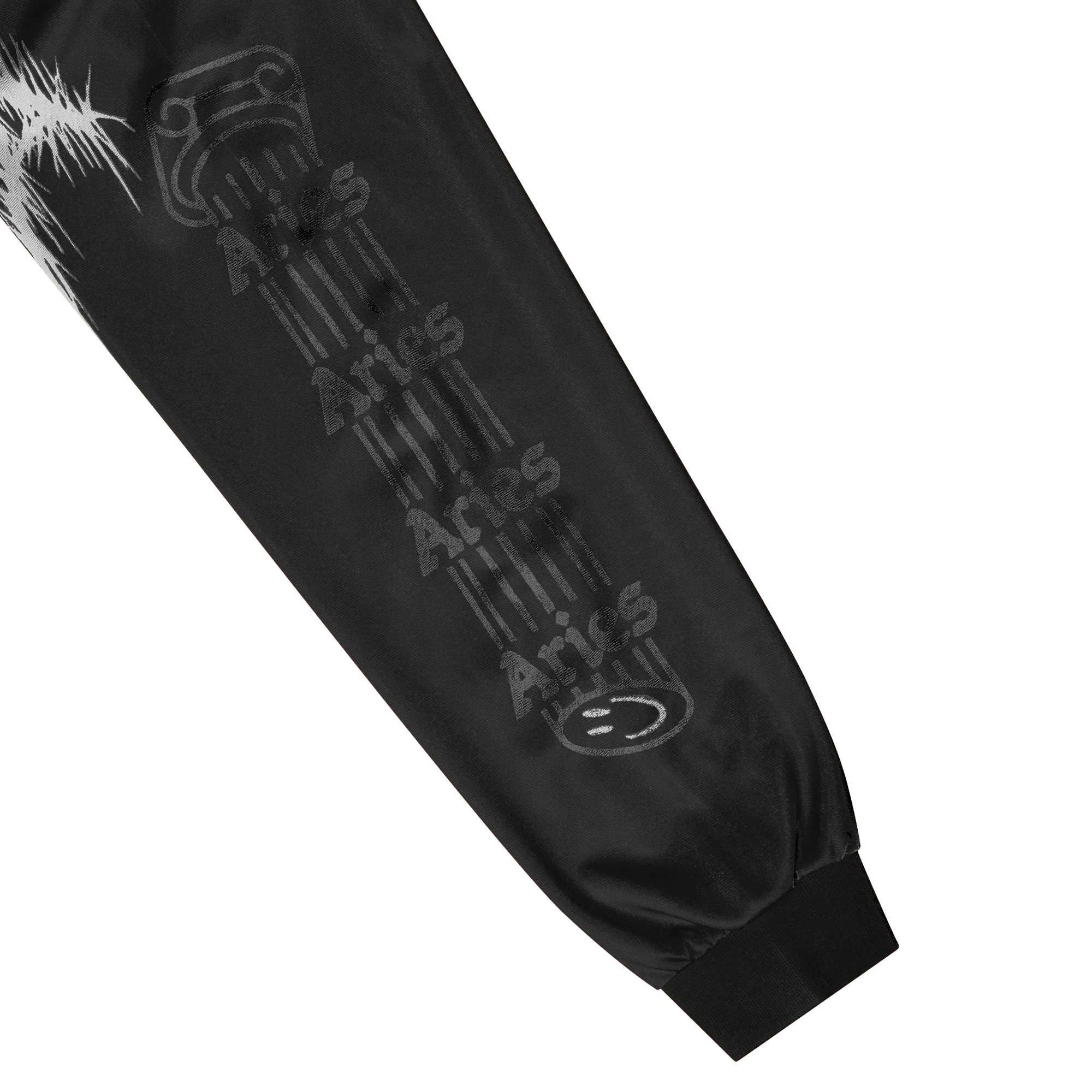 Aries The Rat Project Airtex Long Sleeve T-Shirt Black